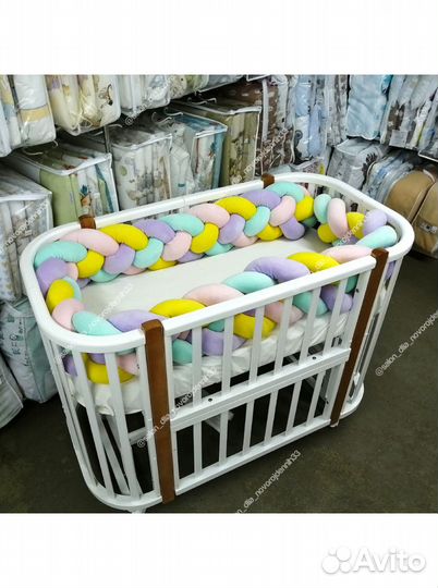 Бортик косичка 360 см для детской кроватки