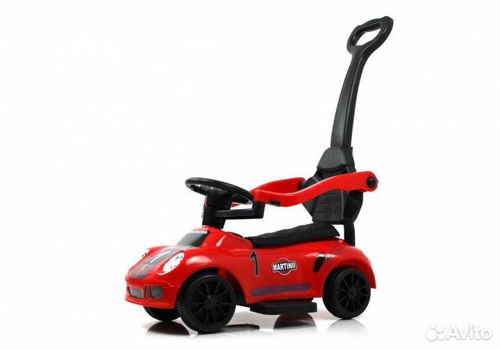 Детская каталка River Toys Porsche с ручкой F005FF