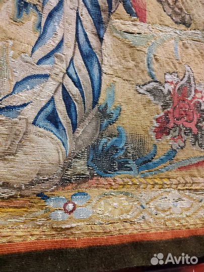 Старинный огромный гобелен шпалера 18 век