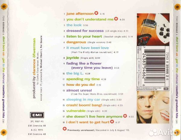 Roxette - Don't Bore Us - Get To The Chorus (1 CD)