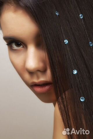 Стразы на леске для наращивания волос,чокеры
