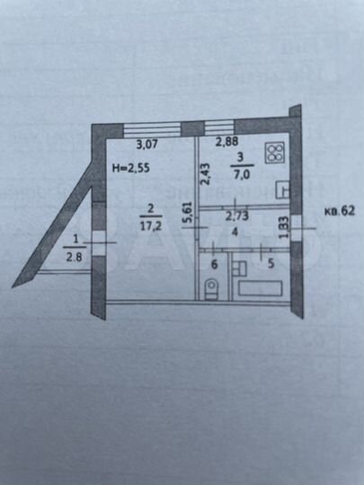 1-к. квартира, 34,1 м², 9/9 эт.