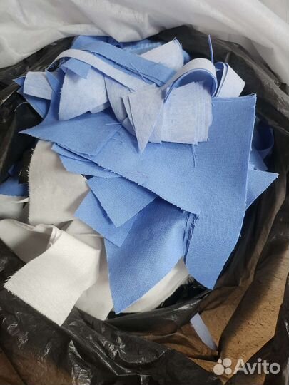 Обрезки тканей,ветошь,лоскуты