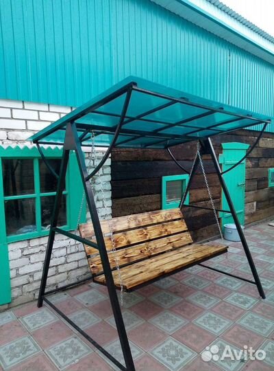 Садовые качели, лавки, изготовление