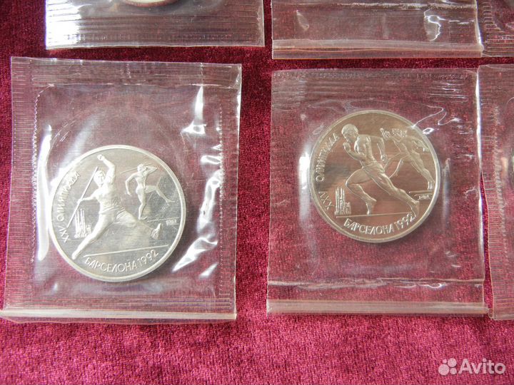 1 рубль СССР Барселона 1992 набор 6 монет пруф