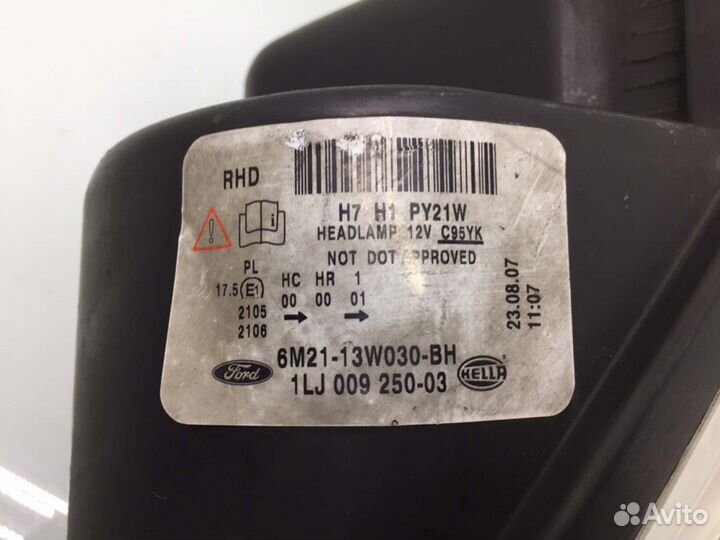 Фара 6M2113W030BH Ford Galaxy (2006-2010)