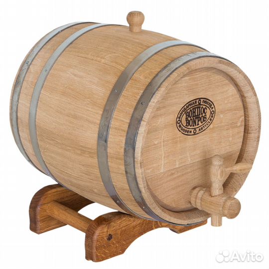Бочка дубовая 3 л. на подставке, с деревян. краном