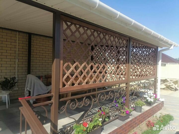 Декоративные решётки из дерева, шпалера