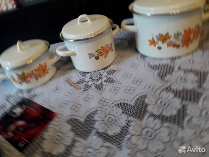 Кастрюля эмалированная СССР новая