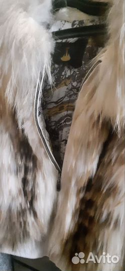 Шуба из меха енота 44