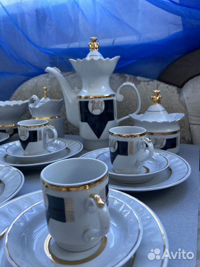 Набор кофейный на 6 персон Золотой пегас