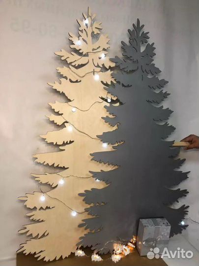 Елка новогодняя деревянная вечная 120 см