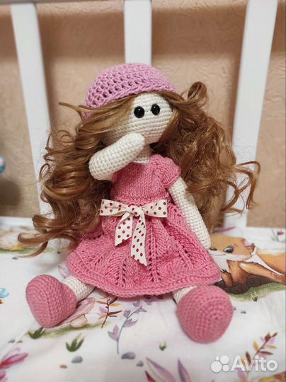Кукла Тильда вязанная игрушка крючком