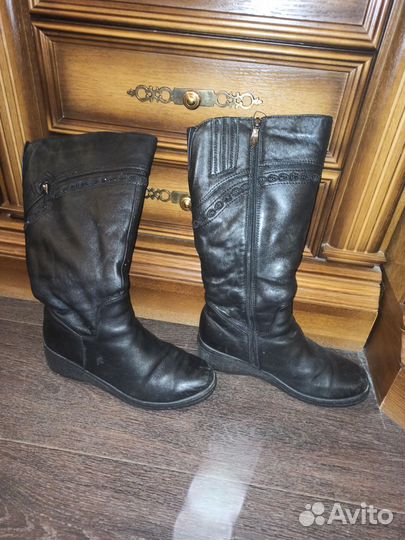 Сапоги зима кожа