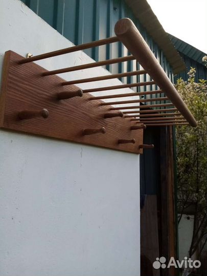 Вешалка настенная СССР деревянная