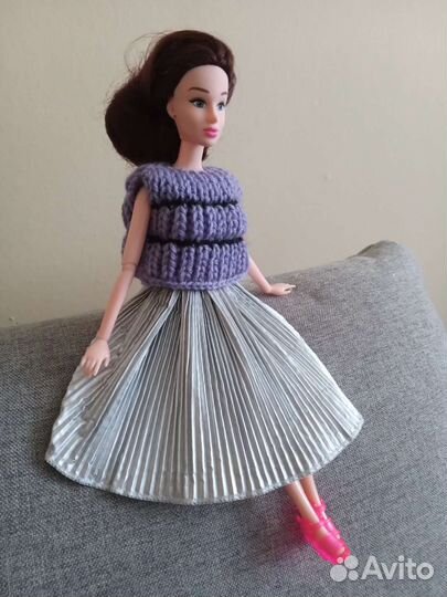 Вязаная одежда для кукол барби