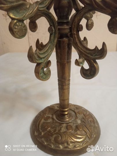 Подсвечник латунь