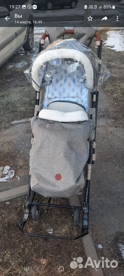 Детские санки коляска бу