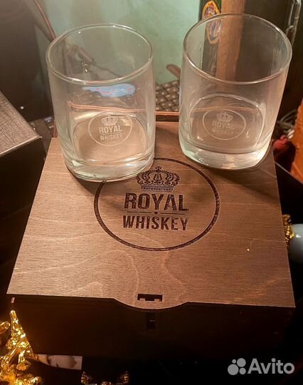 Набор для виски 2 бокала + камни стеатиты