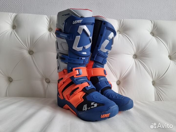 Кроссовые Мотоботы Leatt 4.5 Grey Orange Enduro V2