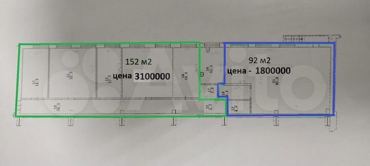 Помещение 152 м² 2этаж 15квт