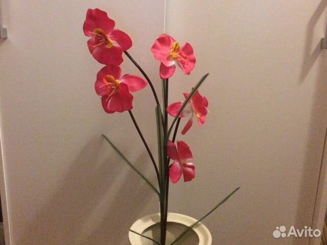 Орхидея искусственная ветка метровая