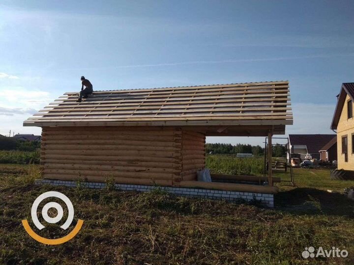 Сруб бани 6х4 ручной рубки