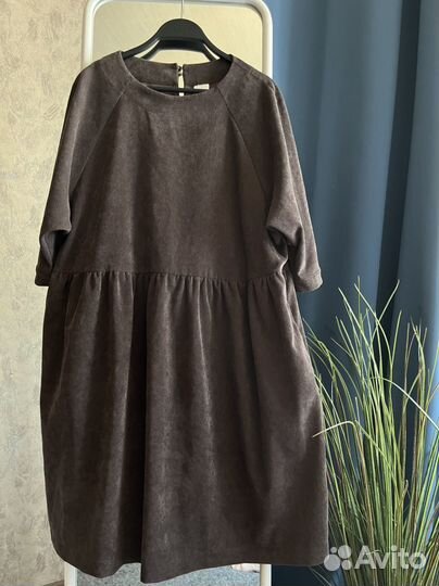 Платье вельвет с карманами 50 52 размер