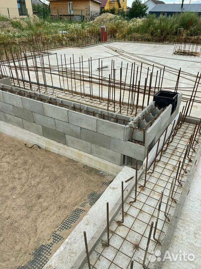 Фундамент под забор.Опалубка.Блоки