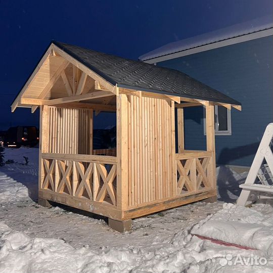 Беседка из бруса. Доставка