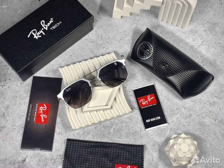 Очки Ray Ban Ferrari металлик зеркальные