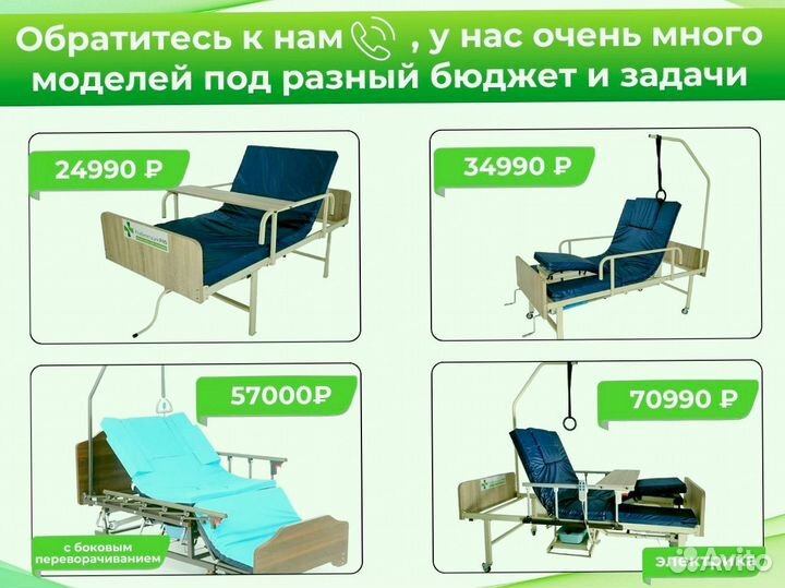 Медицинская кровать для ухода за больными