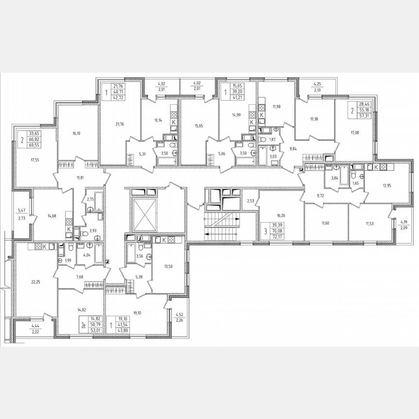 1-к. квартира, 42,7 м², 6/8 эт.