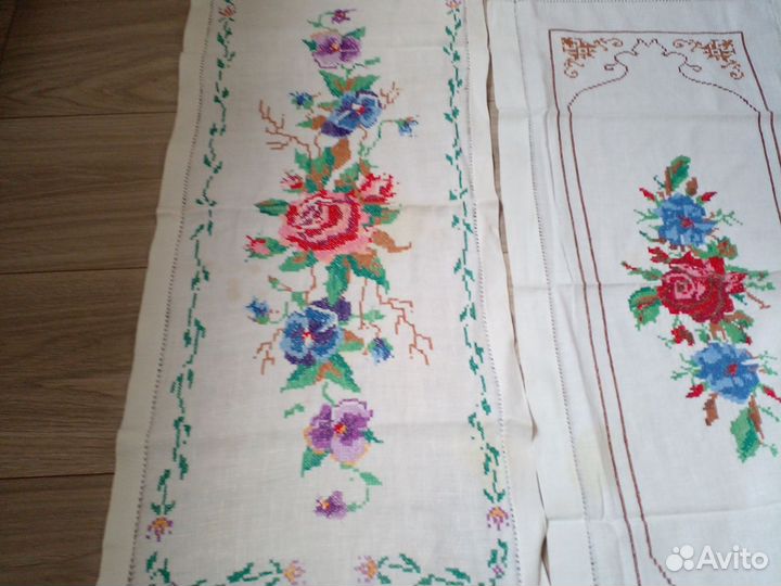 Полотенце дорожка старина ручная вышивка