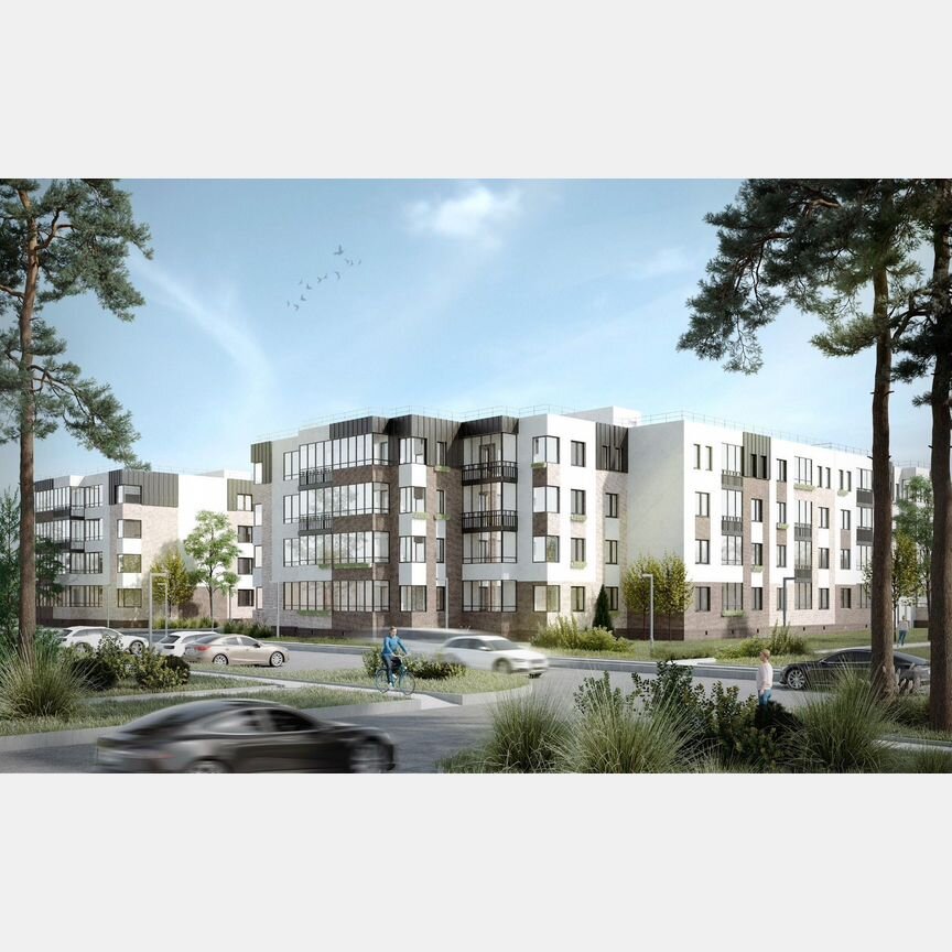 2-к. квартира, 57,1 м², 4/4 эт.