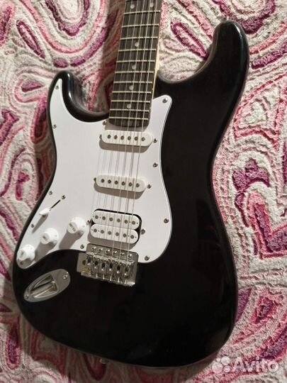 Электрогитара леворукая Aria STG-004-L BK, чёрная