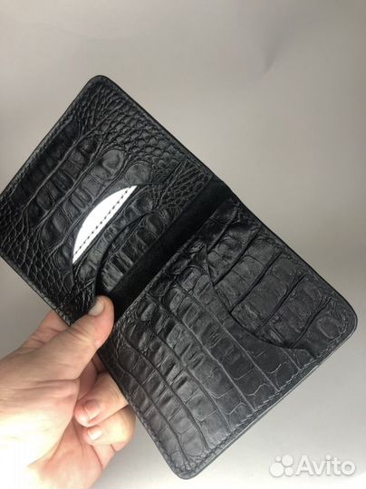 Обложка на удостоверение из кожи охотник