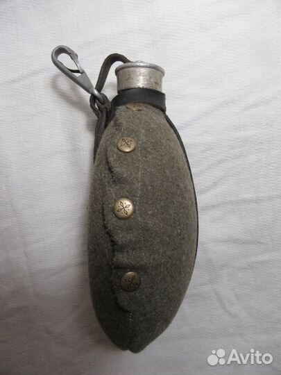 Немецкая фляга-бесстаканка на клеймах HRE38