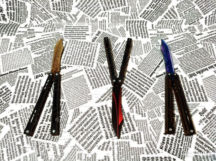 Деревянный нож бабочка