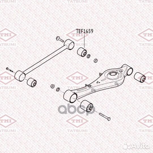 Сайлентблок заднего продольного рычага TEF1659