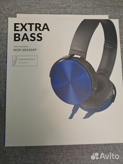 Наушники накладные проводные MDR-XB450AP Blue