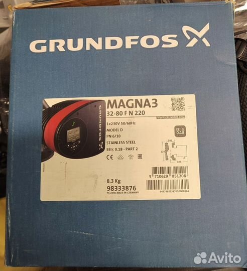 Насос grundfos magna 3 32-80 F N