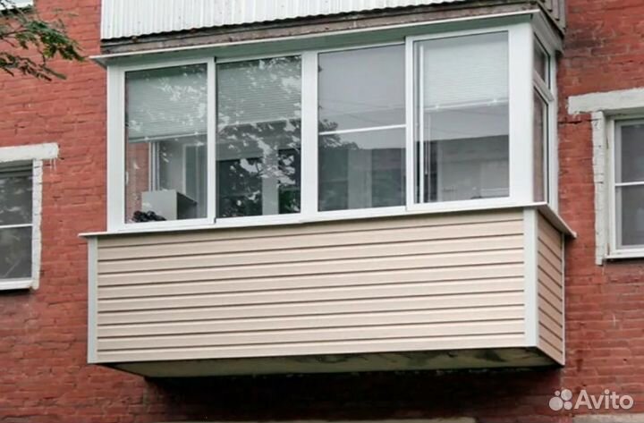 Остекление раздвижное с обшивкой