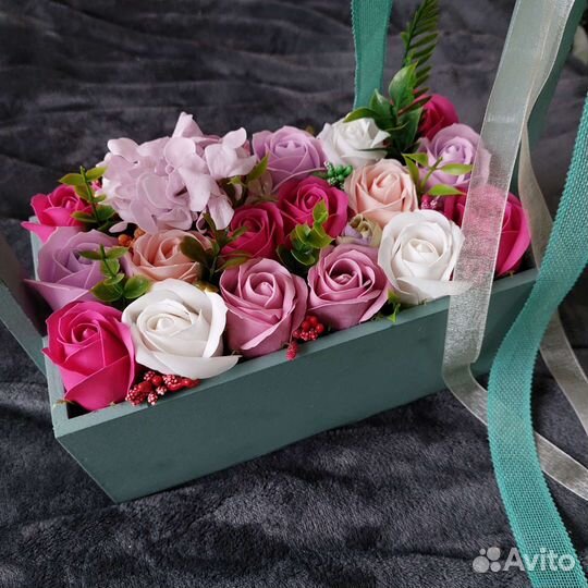 Букет из мыльных роз