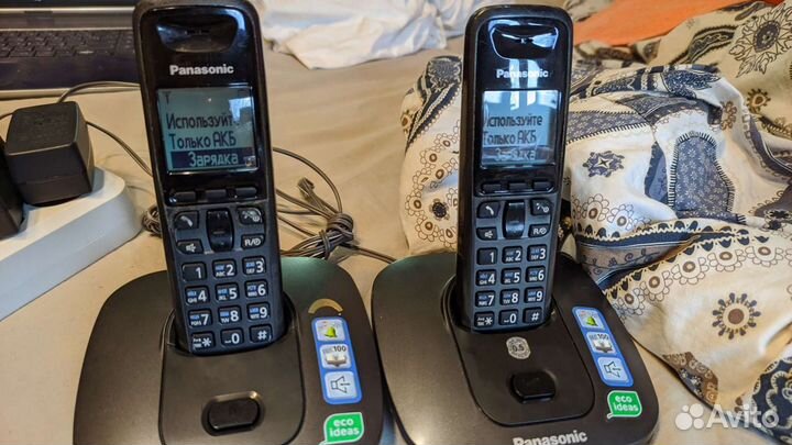Телефон dect Panasonic, 2 штуки