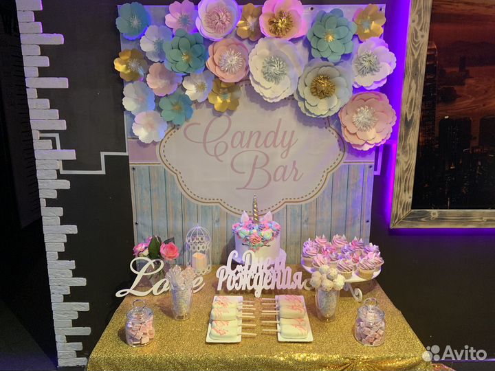 Баннер на день рождения Candy Bar