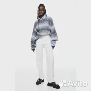 Свитер H&M Jacquard-knit, серый