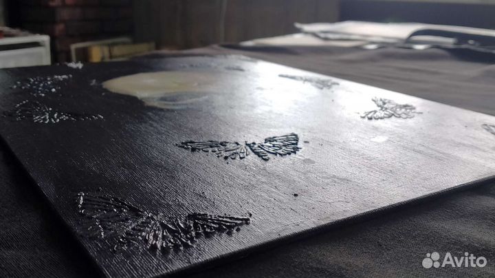 Картина маслом на холсте череп