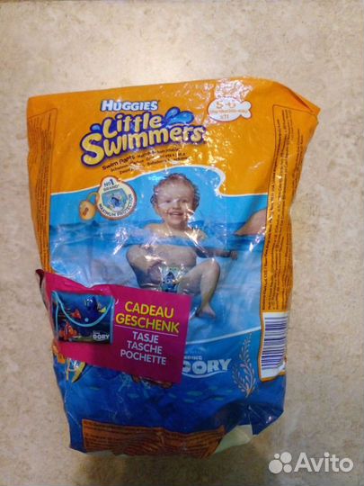 Подгузники для плавания Huggies, 12-18кг и 7-14кг