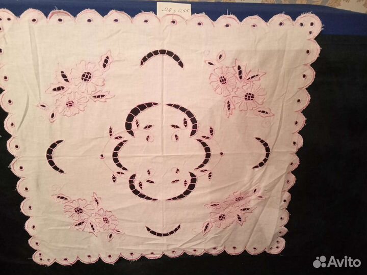 Салфетки-вышивка+кружево из СССР